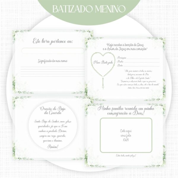 Livro Batizado Menino Verde - Arquivo Digital