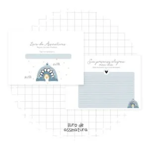Livro de Assinaturas Arco Íris Menino - Arquivo Digital
