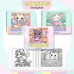 Colorindo Book Gatinhas Arquivo Digital