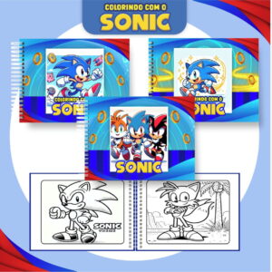 Colorindo Book Sonic Arquivo Digital