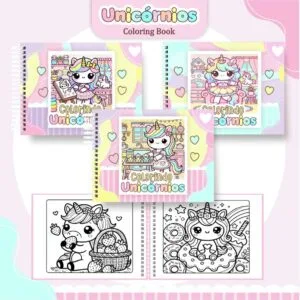 Livro de Colorir Unicórnio Menina - Arquivo Digital 40 Livro de Colorir Unicórnio Menina - Arquivo Digital
