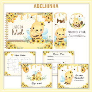 Livro do Bebê Abelhinha Digital para Personalizar 10 livro do bebe abelhinha linda arquivo digital