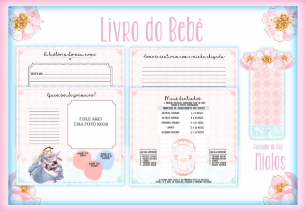 Livro do bebê Alice no Pais das Maravilhas - Arquivo Digital