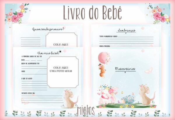 Livro do bebê Animais Baloeiros - Arquivo Digital