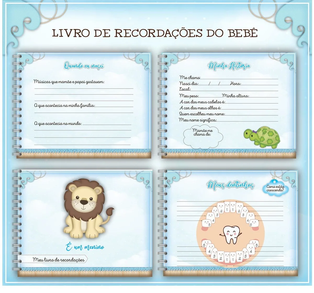 Livro do Bebê Arca de Noé - Arquivo Digital 3 Livro do Bebê Arca de Noé - Arquivo Digital