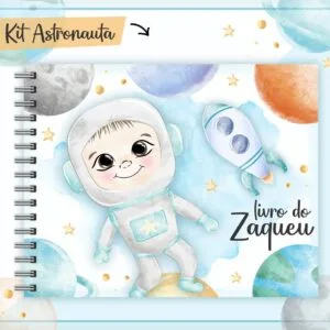 Livro Do Bebê Astronauta Aquarela - Arquivo Digital