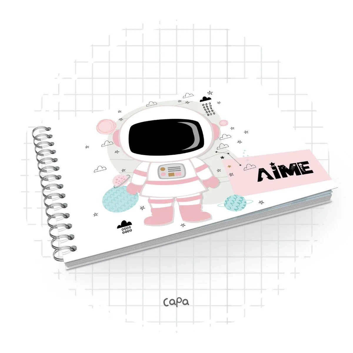 Livro do Bebê Astronauta Menina - Arquivo Digital