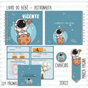 Livro do Bebê Astronauta Menino 1 - Arquivo Digital