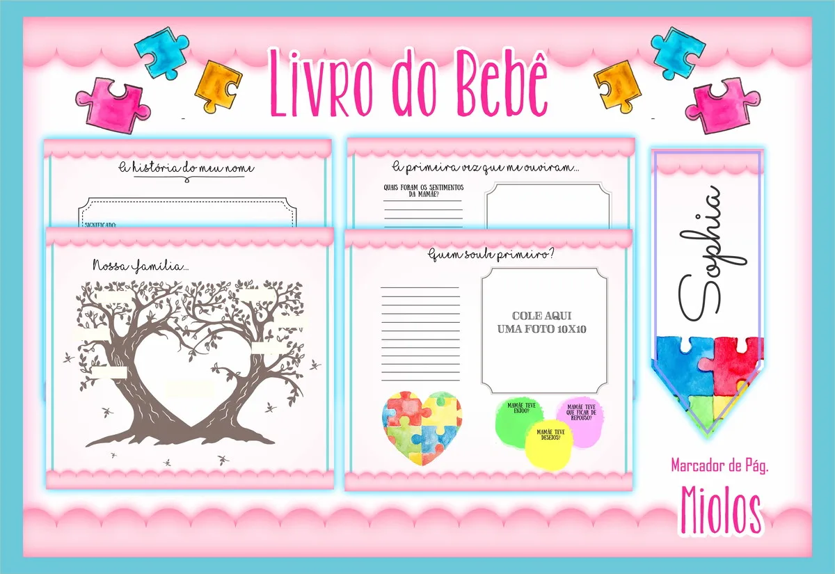 Livro do Bebê Autismo Menina - Arquivo Digital