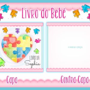 livro do bebe autismo menina arquivo digital encadernacao