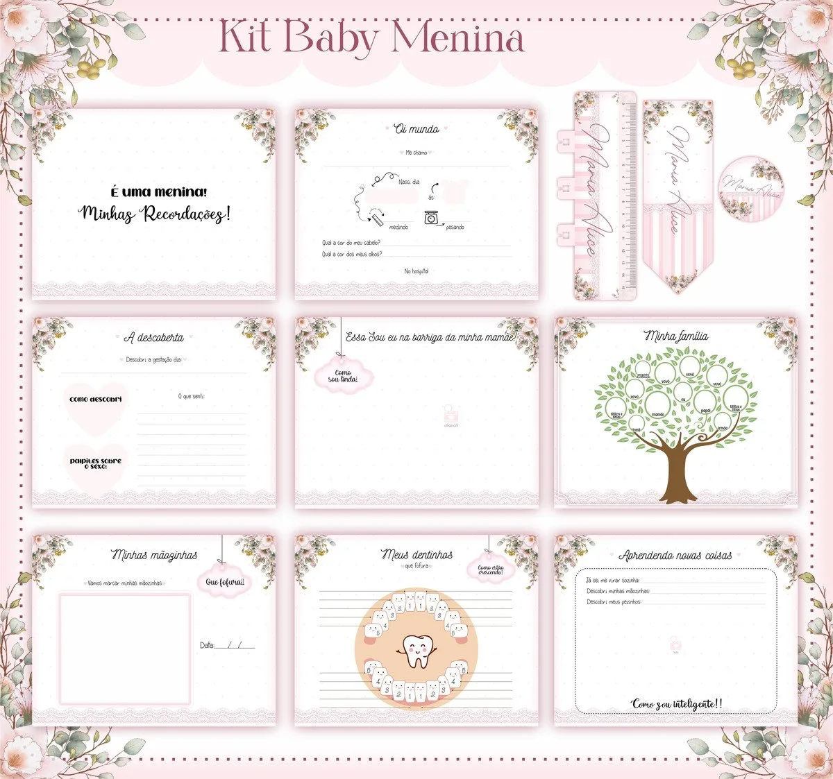 Livro do Bebê Baby Menina - Arquivo Digital