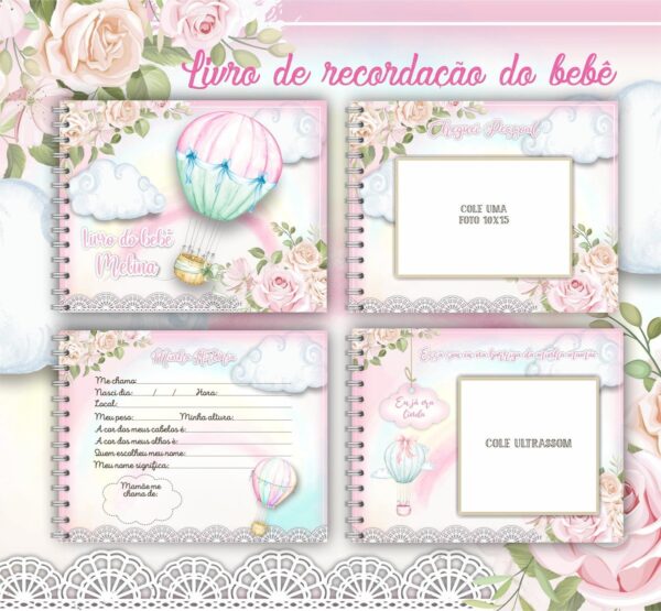 Livro do Bebê Balão Rosa - Arquivo Digital