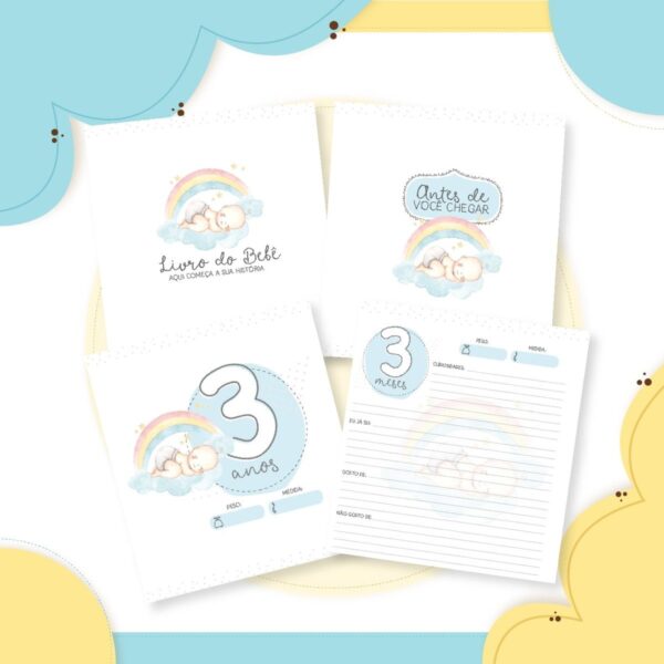 Livro do Bebê Bebê Arco Irís Menino - Arquivo Digital