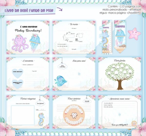 Livro Do Bebê Bichinhos No Mar - Arquivo Digital