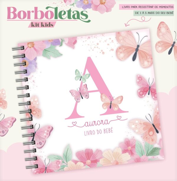 Livro do Bebê Borboleta 18x18 - Arquivo Digital