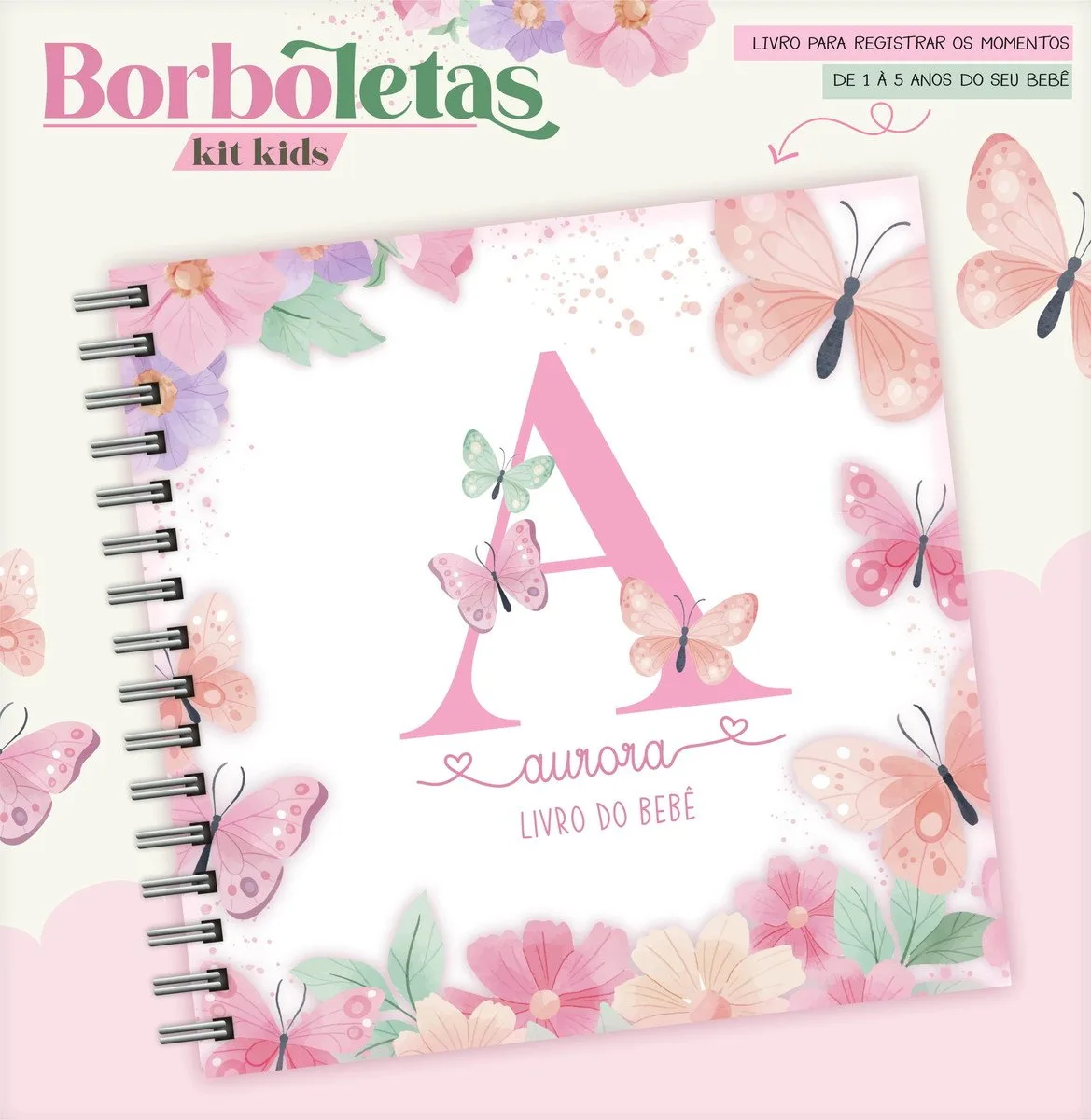 Livro do Bebê Borboleta 18x18 - Arquivo Digital
