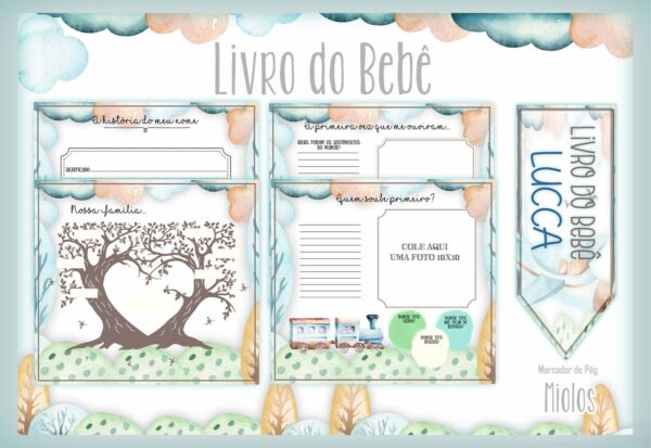 Livro do Bebê Brinquedos Vintage I - Arquivo Digital