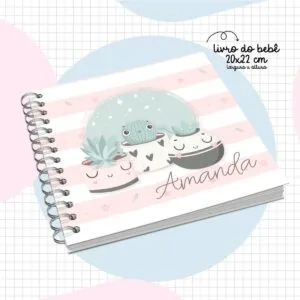 Livro do Bebê Cactos Menina - Arquivo Digital