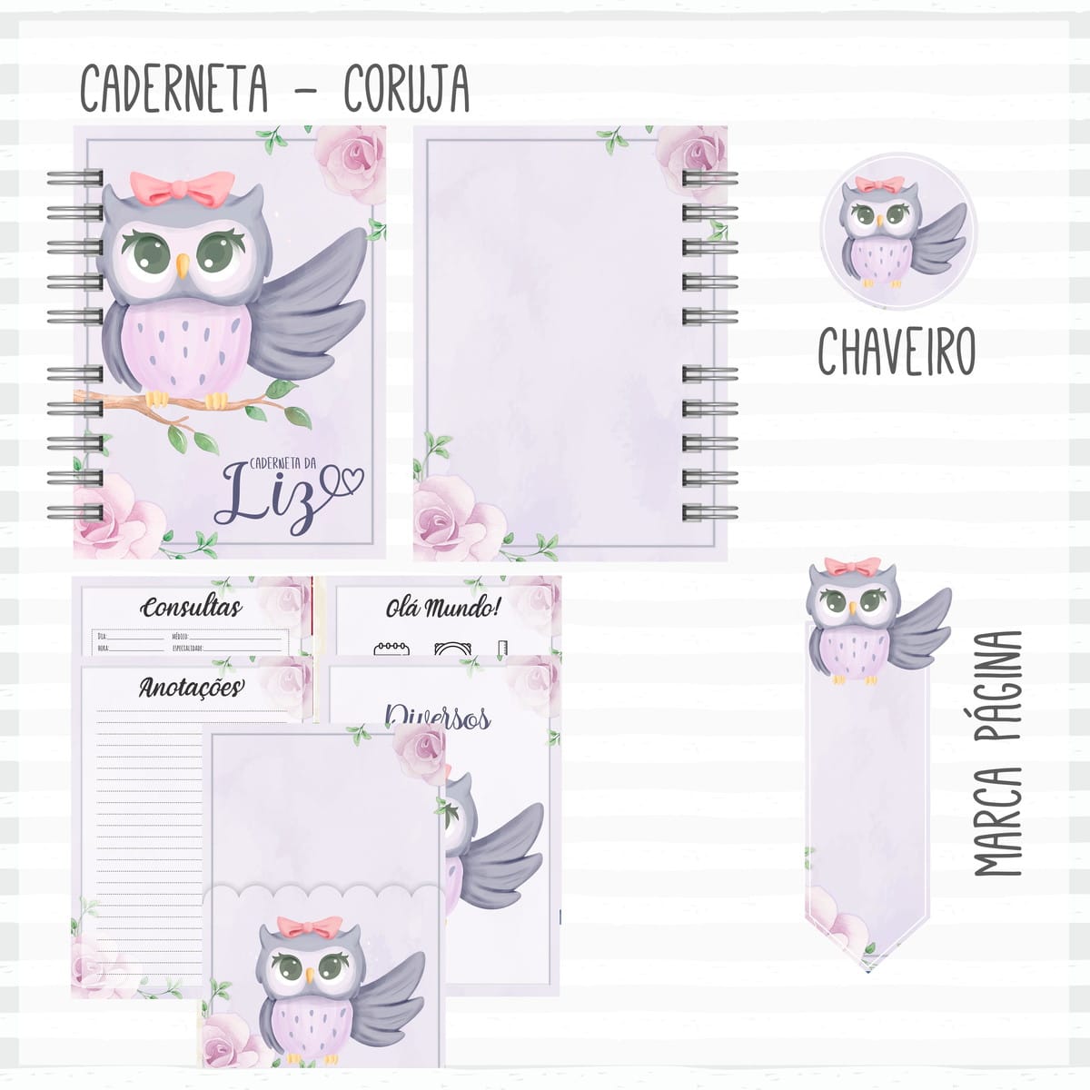 Kit Digital Livro do Bebê Coruja com Caderneta de Vacina 2 Kit Digital Livro do Bebê Coruja com Caderneta de Vacina - Imagem 2