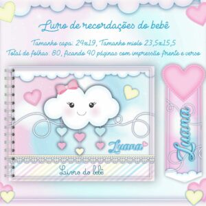 Livro do Bebê Chuva de Amor Rosa - Arquivo Digital