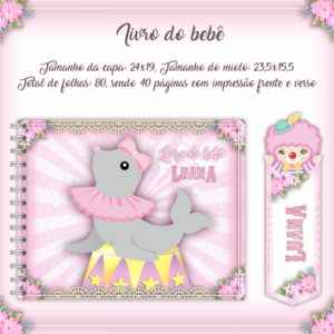 Livro do Bebê Circo Menina Arquivo Digital 80 Páginas 16 livro do bebe circo menina arquivo digital
