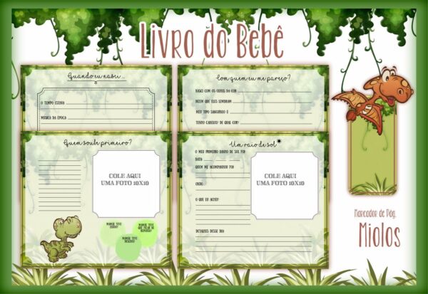 Livro do Bebê Dino Baby - Arquivo Digital