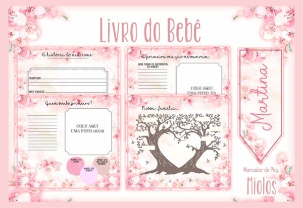 Livro do Bebê Floral II - Arquivo Digital