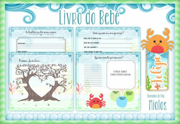 Livro do Bebê Fundo do Mar Menino I - Arquivo Digital