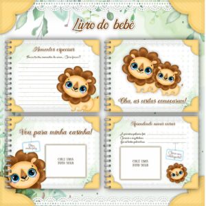 livro do bebe leaozinho i arquivo digital papelaria personalizada