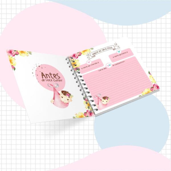 Livro do Bebê Menina Rosa - Arquivo Digital