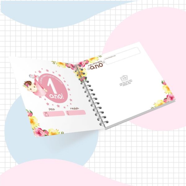 Livro do Bebê Menina Rosa - Arquivo Digital