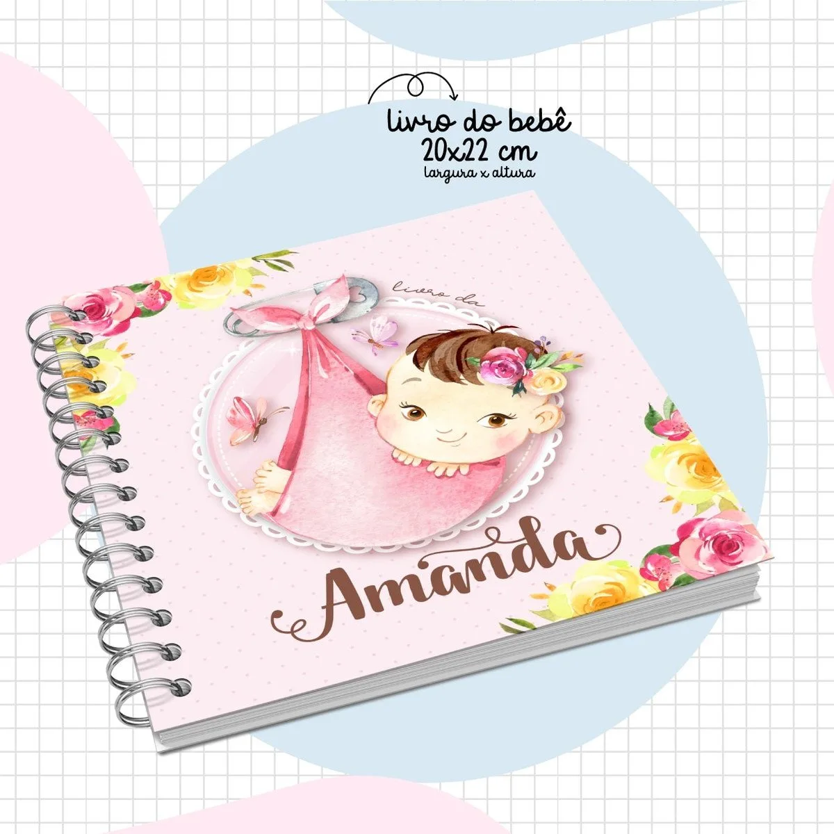 Livro do Bebê Menina Rosa - Arquivo Digital