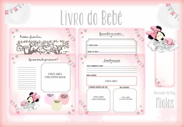 Livro do Bebê Minie Baby - Arquivo Digital