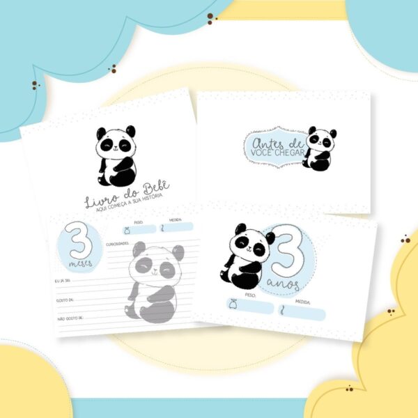 Livro do Bebê Panda Menino - Arquivo Digital