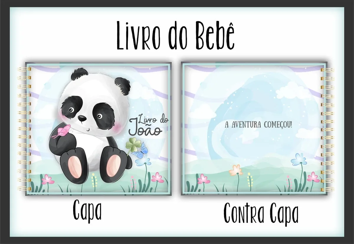 Livro do Bebê Pandinha Aquarela - Arquivo Digital