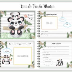 Livro do Bebê Pandinha Fofo Menino - Arquivo Digital
