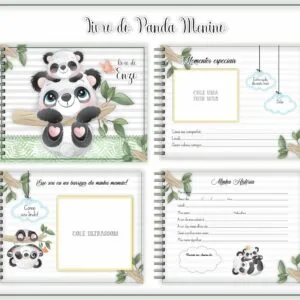 Livro do Bebê Pandinha Fofo Menino - Arquivo Digital