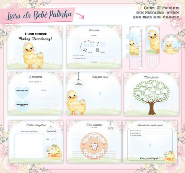 Livro Do Bebe Patinha Menina Arquivo Digital