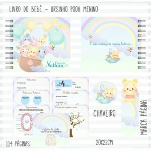 Livro do Bebê Pooh Menino - Arquivo Digital