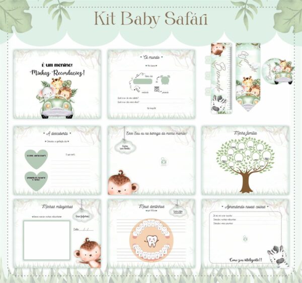 Livro do Bebê Safari Baby Menino - Arquivo Digital