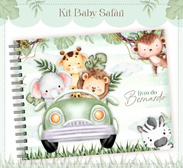 Livro do Bebê Safari Baby Menino - Arquivo Digital