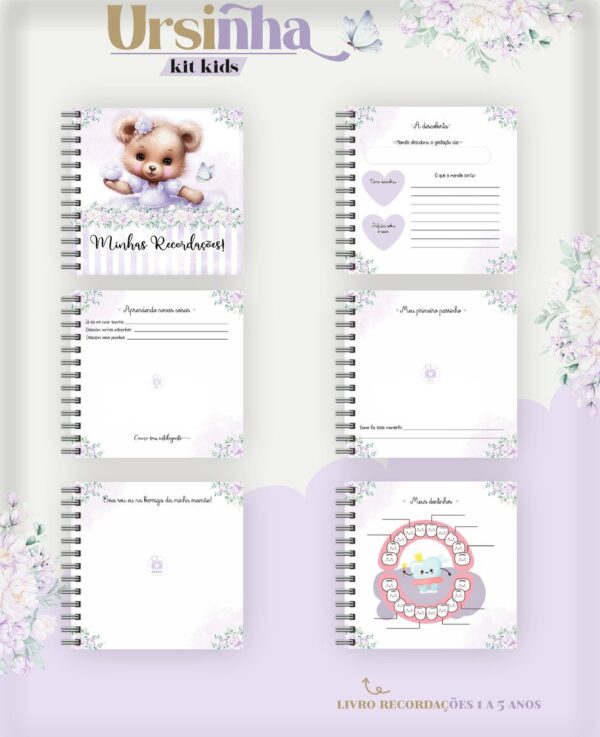 Livro do Bebê Ursinha Lavanda - Arquivo Digital