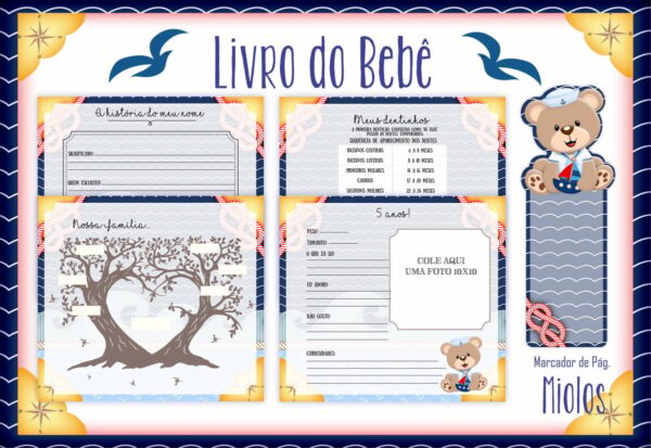 Livro do Bebê Ursinho Marinheiro - Arquivo Digital