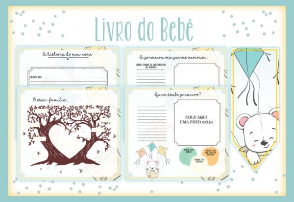 Livro do Bebê Ursinho Voador - Arquivo Digital