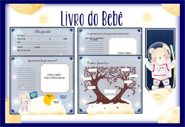 Livro do Bebê Urso Astronauta - Arquivo Digital