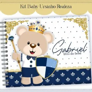 Livro do Bebê Urso Realeza Menino - Arquivo Digital
