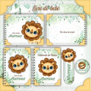 Livro e Caderneta do Bebê Leãozinho - Arquivo Digital