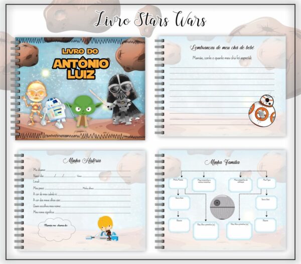 Livro e Caderneta Vacina Star Wars - Arquivo Digital