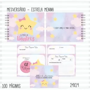 Livro Mêsversário Estrela Menina - Arquivo Digital