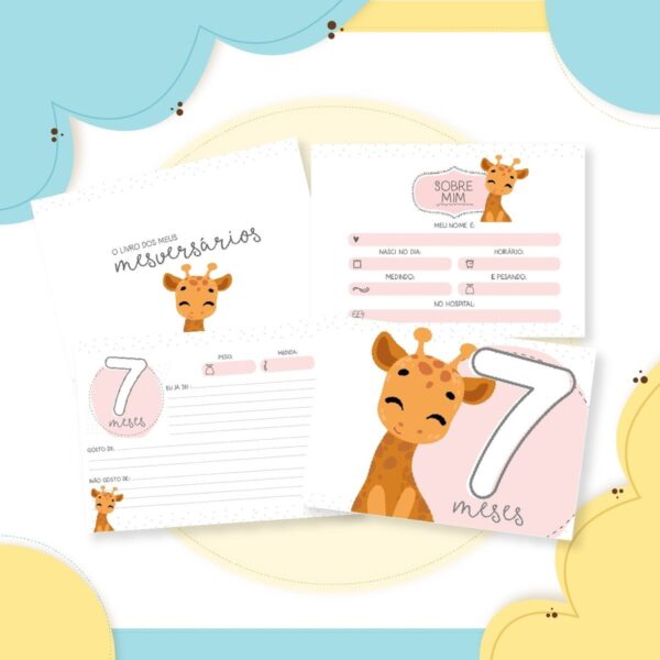 Livro Mêsversário Girafinha - Arquivo Digital